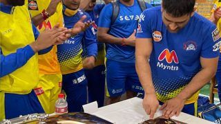 IPL 2021: Chennai Super Kings Celebrated Skipper MS Dhoni's Record 200th IPL Appearance For CSK After Win Over Punjab | WATCH VIDEO